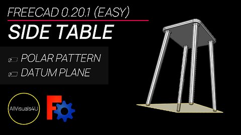 🔳 FreeCAD Loft - FreeCAD Datum Plane - Design Side Table - Easy CAD Designs