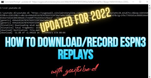 How to Download/Save/Record ESPN3 Replays Using youtube-dl