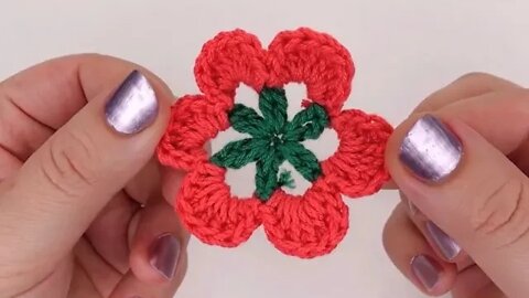 How to crochet simple flower tutorial by marifu6a