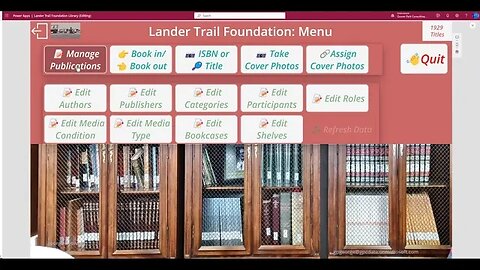 Helping the Lander Trail Foundation Catalog Create their Online Searchable Database in PowerApps