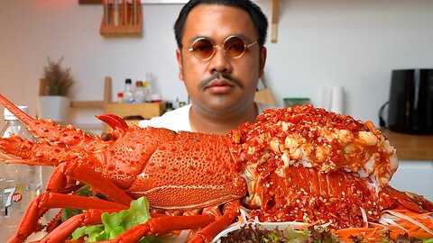 Giant lobster Spicy Sauce Thai Style ASMR