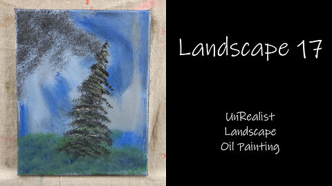This Guy is a UnRealist "Landscape 17" A Contemporary Expressionist Oil Painting on canvas 8x10