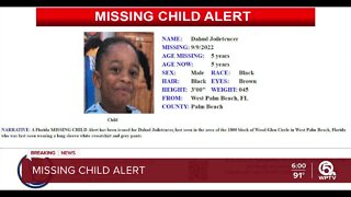 Missing 5-year-old boy last seen in West Palm Beach