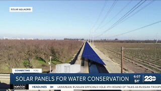 Solar panels for water conservation