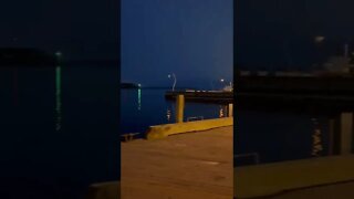 Downtown Halifax boardwalk at night