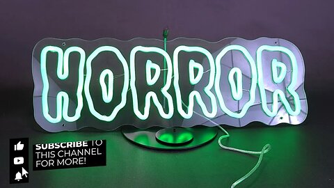 Custom Horror LED Neon Sign by Pumpkingdomstudio | #spookyspot 2023