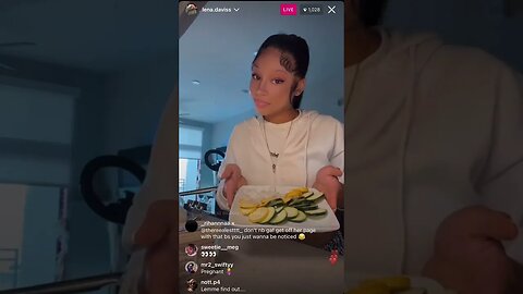 LENA DAVIS INSTAGRAM LIVE: Lena Cooking While Chatting With Her Viewers *Gets Personal* (06/04/23)