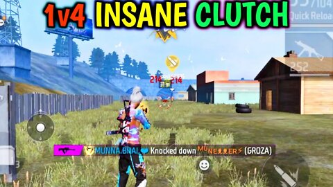 1 Vs 3 Op Clutch - Rock Munna Gaming #shorts