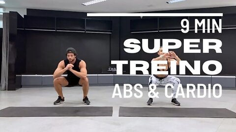 ABS & CARDIO em 9 MINUTOS | Sem Equipamento | Vamos fazer juntos!