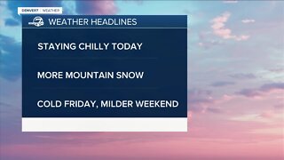 Today and tomorrow will stay chilly ahead of a milder weekend