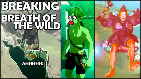 MOON JUMP GLITCH? Breaking Breath of the Wild | BotW FUNNY MOMENTS | BASEMENT