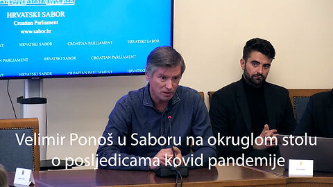 Velimir Ponoš u Saboru na okruglom stolu o posljedicama kovid pandemije