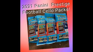 2021 Panini Prestige Football Cello Packs with Sunburst inserts! Hit a nice Trey Lance.