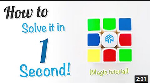 How to Solve a Rubik's Cube in 1 Second! (Secret Trick)