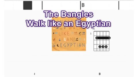 The Bangles - Walk like an Egyptian - (Chords & Lyrics like a Karaoke)