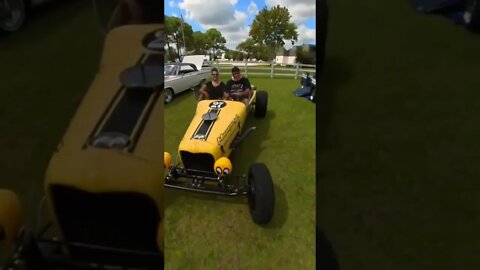 Yellow Hot Rod #shorts #hotrod #insta360