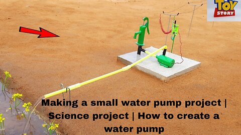 Making a small water pump project | Science project | How to create a water pump