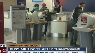 Air travel increases during busy holiday season