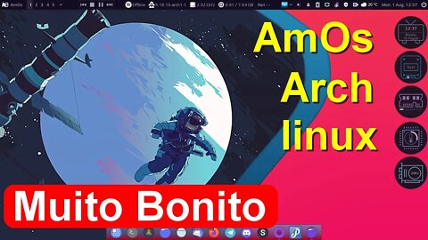 AmOs base Archlinux. Disponível em Xfce, Bspwm e Cinnamon