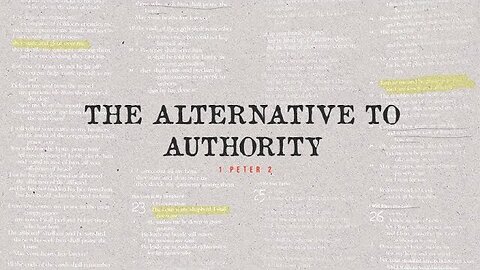【 The Alternative to God Given Authority 】 Pastor Bruce Mejia
