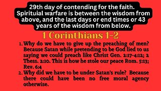 1 Cor. 1-2. We are in the last days of bibles, religions, preaching and kingdoms of men Dan. 2:44!