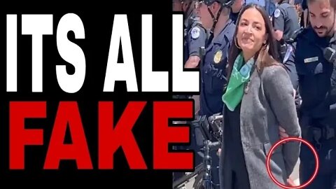 OCASIO-CORTEZ HILARIOUSLY GETS FAKE ARRESTED IN FRONT OF THE SUPREME COURT