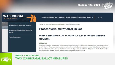 Two ballot measures before Washougal voters