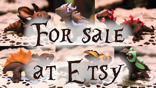 Dragon Hatchling Sculptures for Sale at my Etsy Shoppe