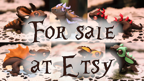 Dragon Hatchling Sculptures for Sale at my Etsy Shoppe