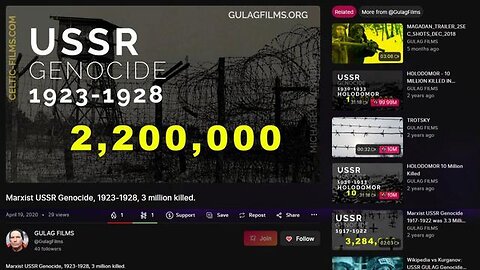 Marxist USSR Genocide, 1923-1928, 3 million killed - Gulag Films/Celtic-Films.com Michael Kingsbury