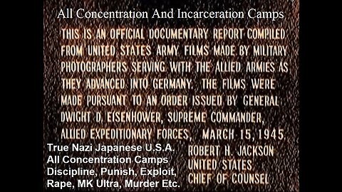 Nazi-Japanese-U.S.A. Concentration Camps Discipline, Punish, Exploit And Murder