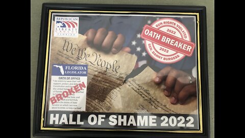 FL Senator Inducted into Oath Breakers Hall of Shame