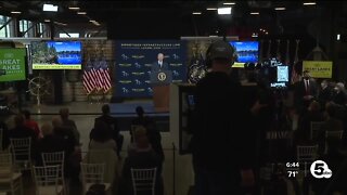 President Biden arrives in Cleveland to tout economic agenda