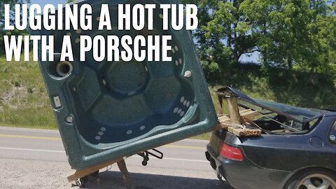 An Ontario Man Was Caught Using His Porsche To Lug An Entire Hot Tub Down The Road