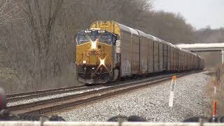 CSX Q216 Autorack Train from Creston, Ohio April 15, 2022