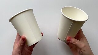 DIY Cute wicker basket made from paper cups \ Paper Art