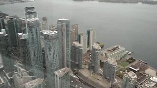 CityView from CN Tower at the height of 553m @Toronto, Canada Series #11