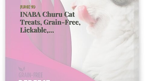 INABA Churu Cat Treats, Grain-Free, Lickable, Squeezable Creamy Purée Cat TreatTopper with Vit...