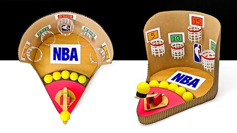 How To Make NBA Basketball Arcade Board Game From Cardboard | How made Toy for Kids
