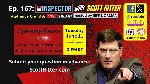 Ask the Inspector Ep. 167 (streams live on June 11 at 3 PM ET)