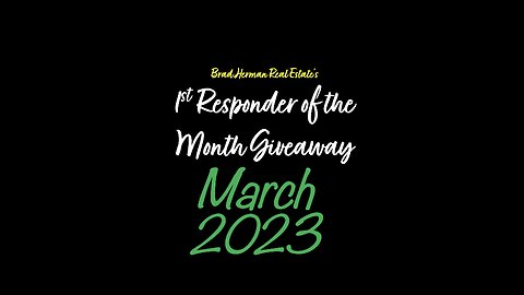 March 2023 1st Responder Giveaway