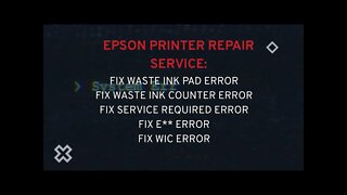 Epson Eco Tank Series waste ink pads resets ET 2720