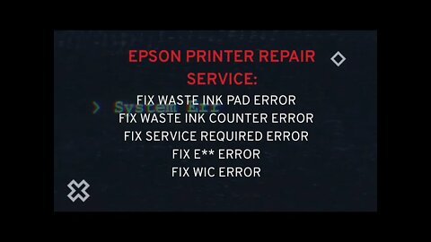 Epson Eco Tank Series waste ink pads resets ET 2720