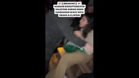 Activists disrupt Genocide Joe fundraiser in NYC with Barack Obama and Bill Clinton