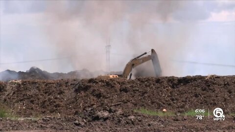 Port St. Lucie mulch fire continues to burn; 20 million gallons of water delivered