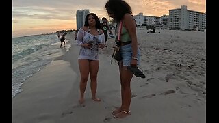 Sunset Serenity: Beachfront Bliss in South Beach Miami | Evening Stroll