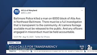 ACLU calls for transparency