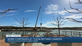 Construction crews continue work on new attractions at the Tulsa Botanic Garden