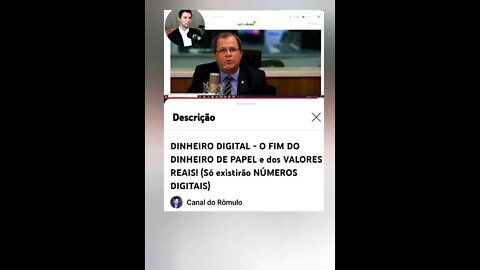 Dinheiro Digital Fim do Papel e Real/Você será ESCRAV0! Live na Descrição. Vai pedir ajuda a quem?