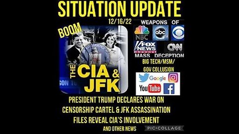 SITUATION UPDATE: THE CIA & JFK: FILES REVEAL THEIR INVOLVEMENT! TRUMP DECLARES “CENSORSHIP CARTEL”